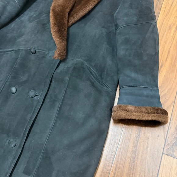 Vtg Clifford Michael Sheepskin Long Rancher Coat Oversized Canadian Adult Medium - Picture 5 of 15
